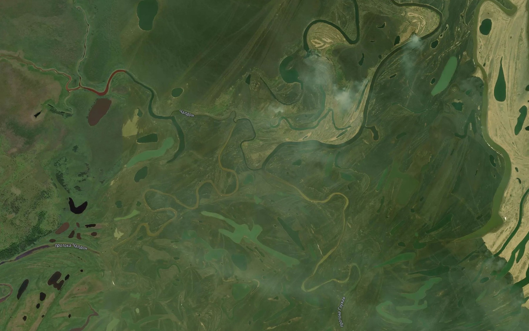 Satellite map of the Protoka Glukhaya