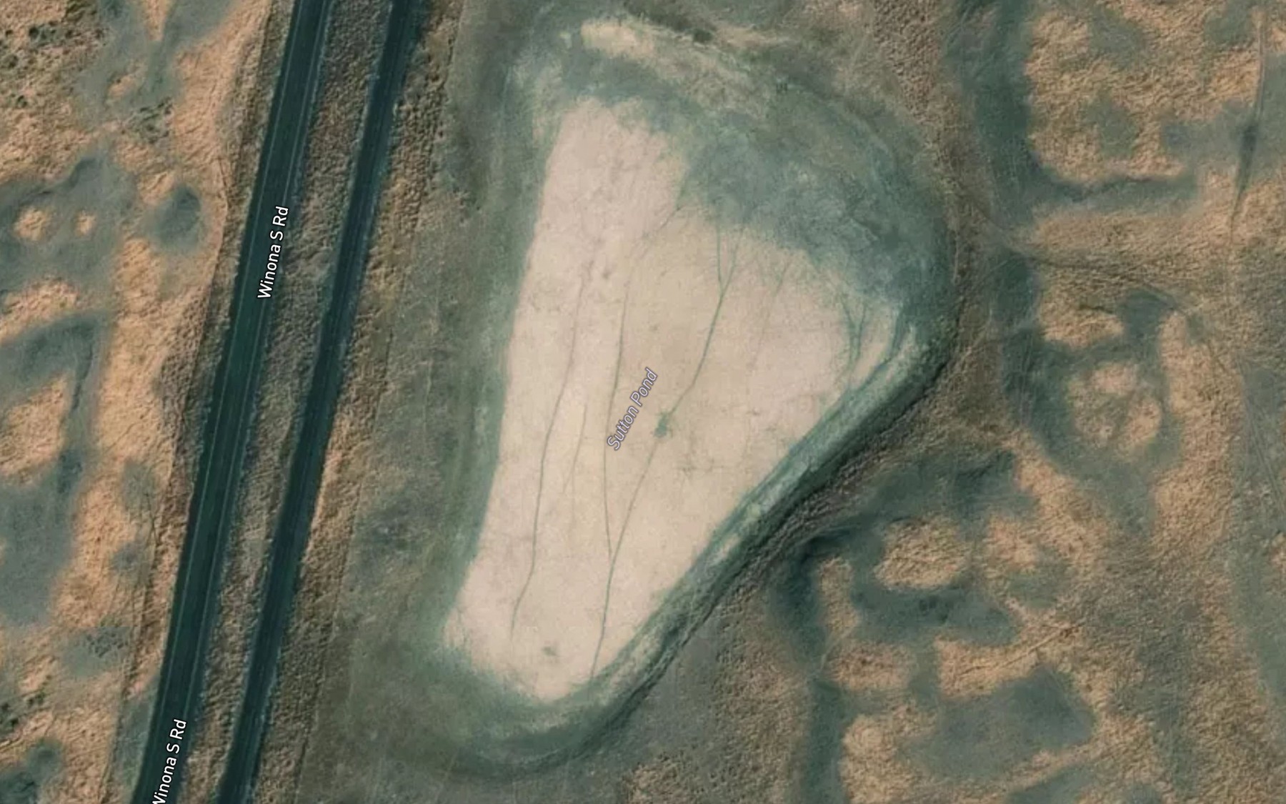Satellite map of the Sutton Pond