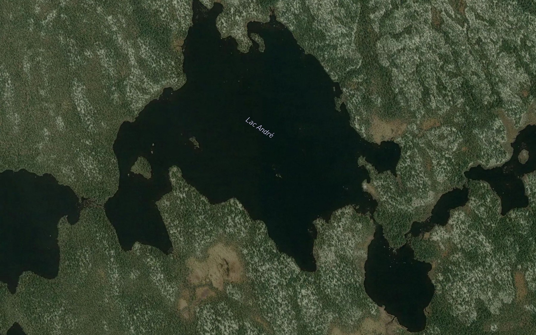 Satellite map of the Lac Andre