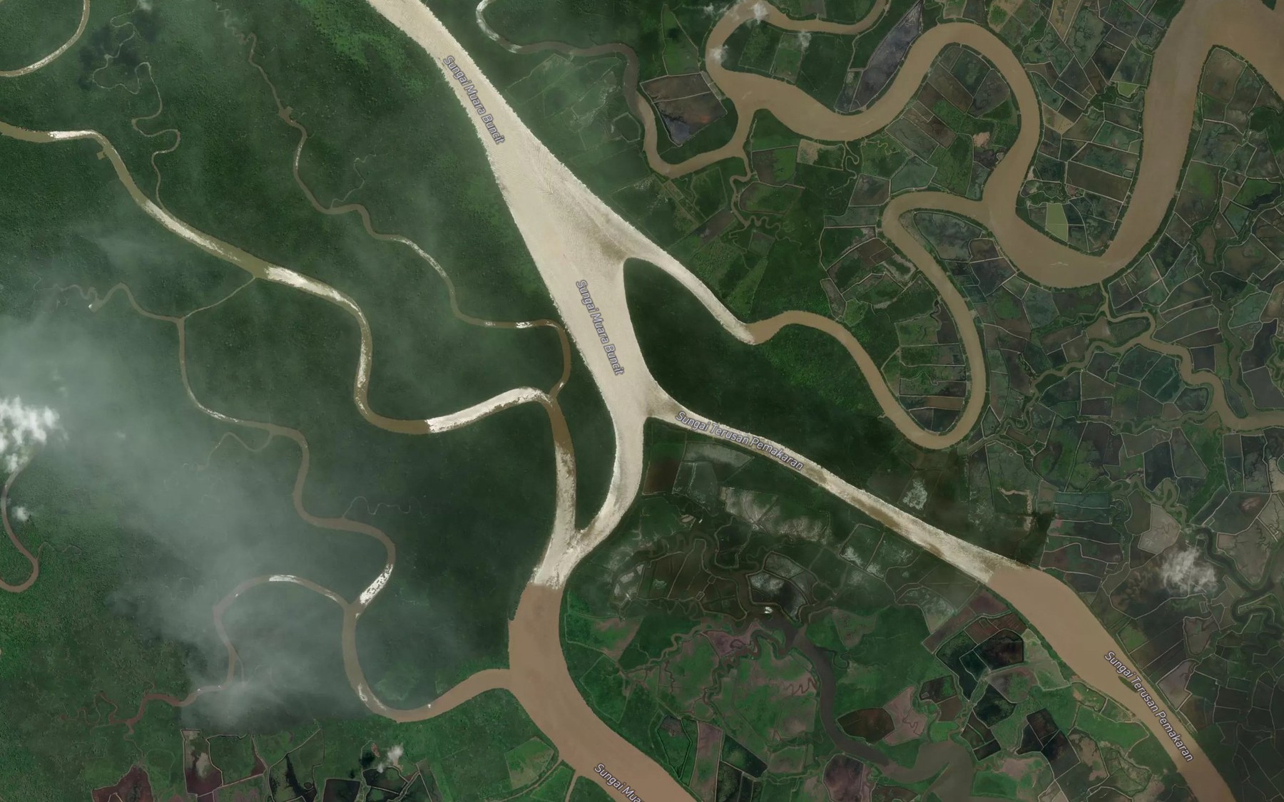 Satellite map of the Sungai Muarabayur