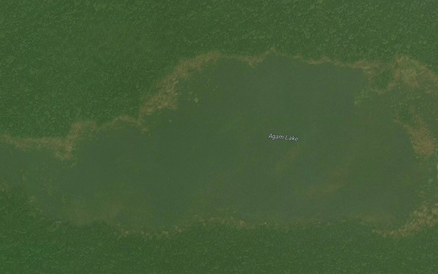 Satellite map of the Agam Lake