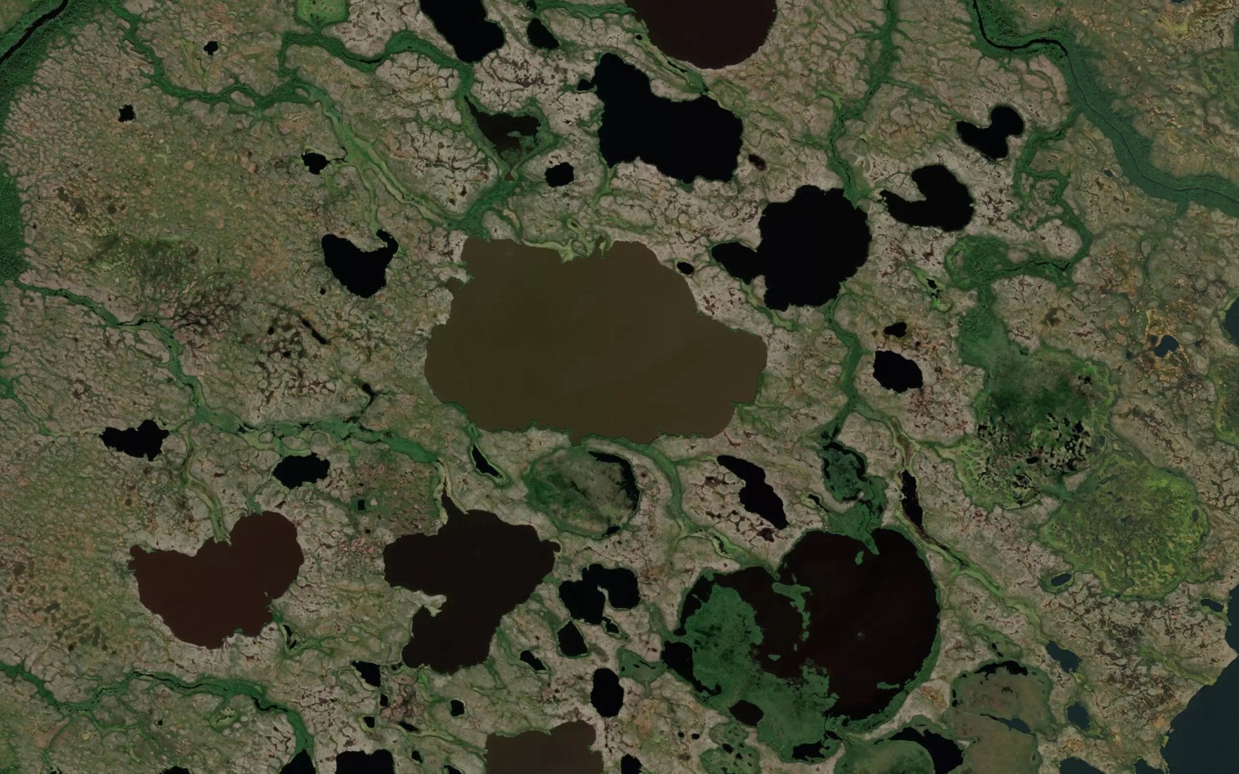 Satellite map of the Ozera Sandiveyskiye