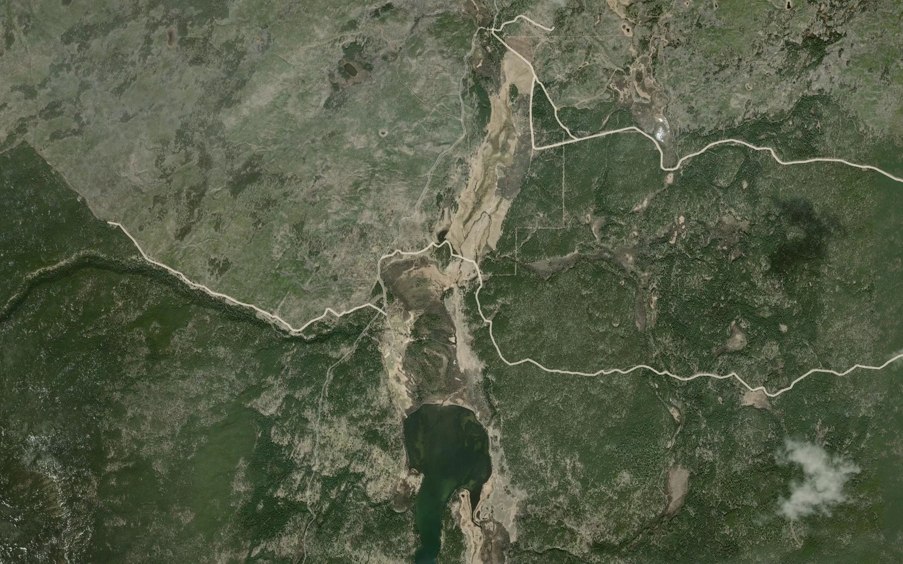 Satellite map of the North Tsuniah Creek