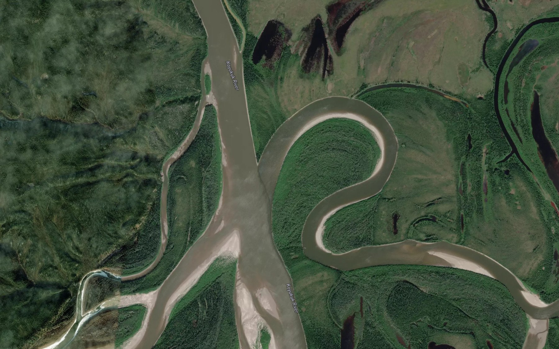 Satellite map of the Mathews Slough