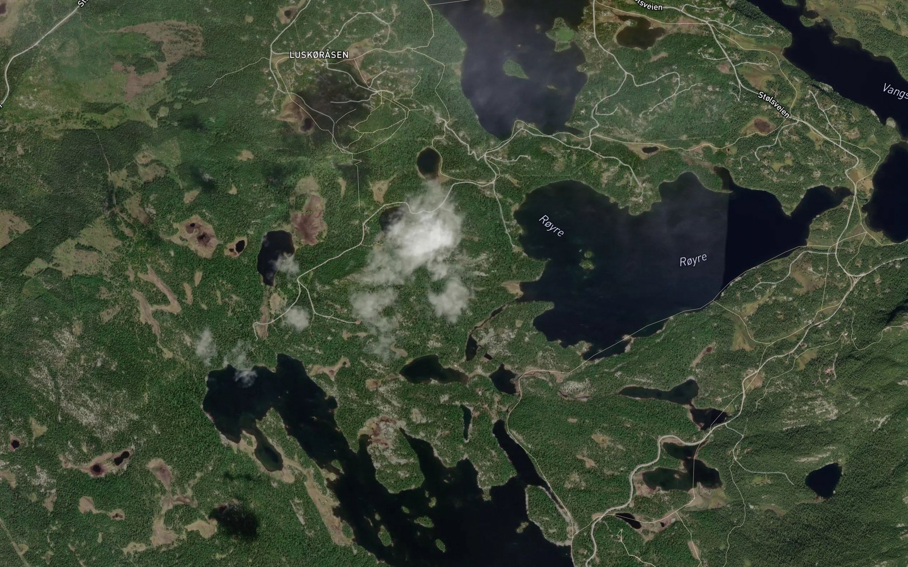 Satellite map of the Tjuvekjeldaradn