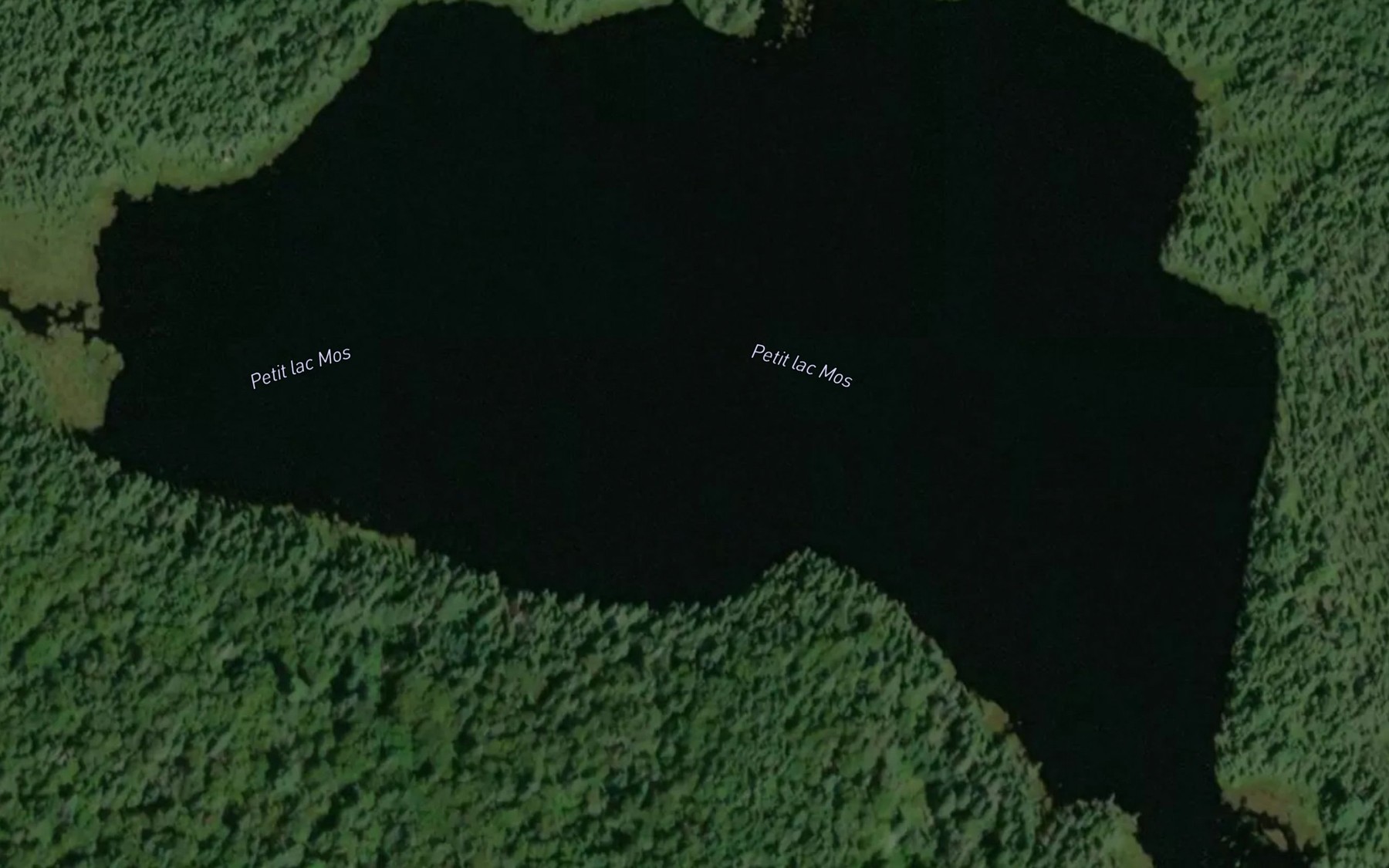 Satellite map of the Petit lac Mos