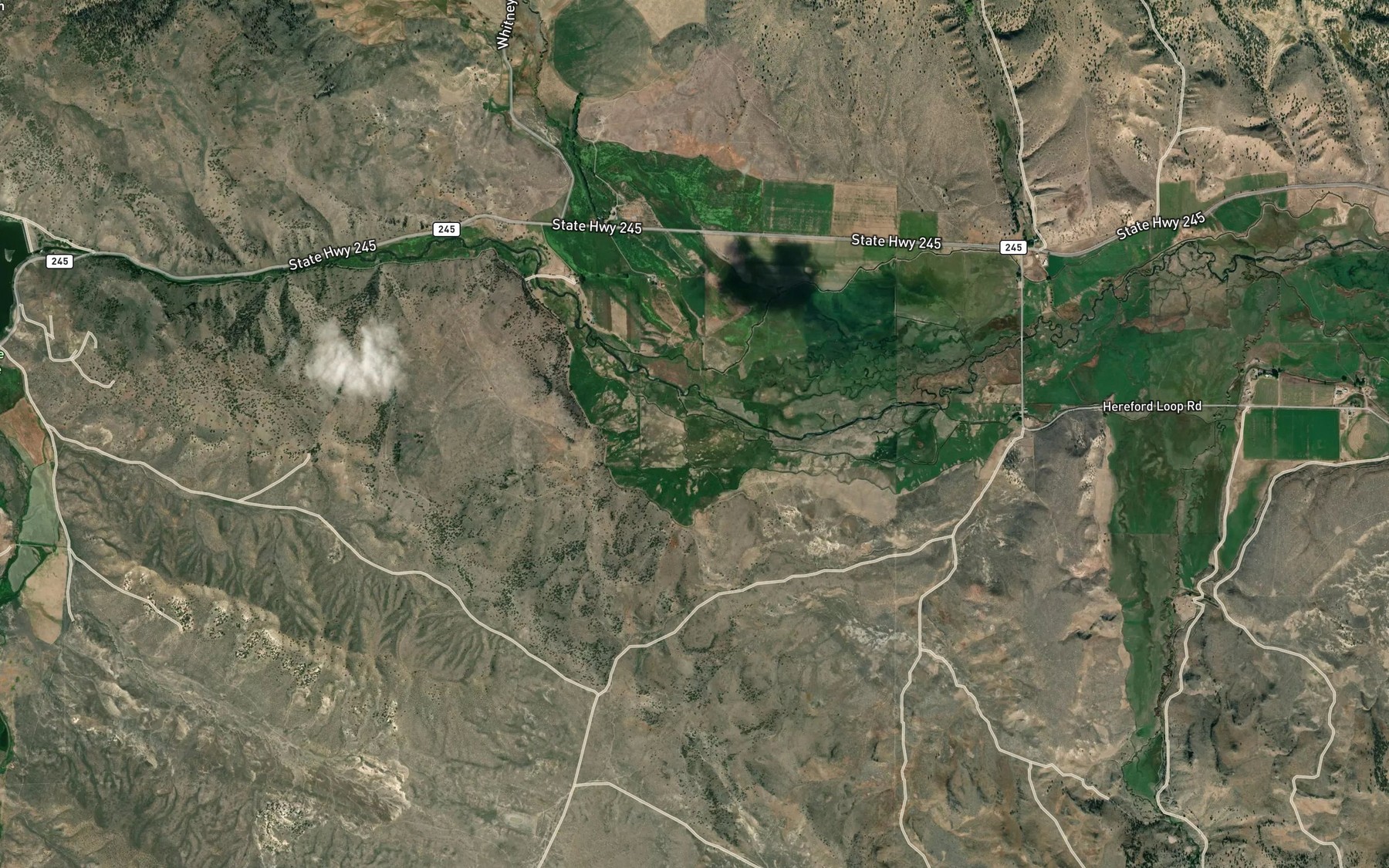 Satellite map of the Colt Ware Ditch