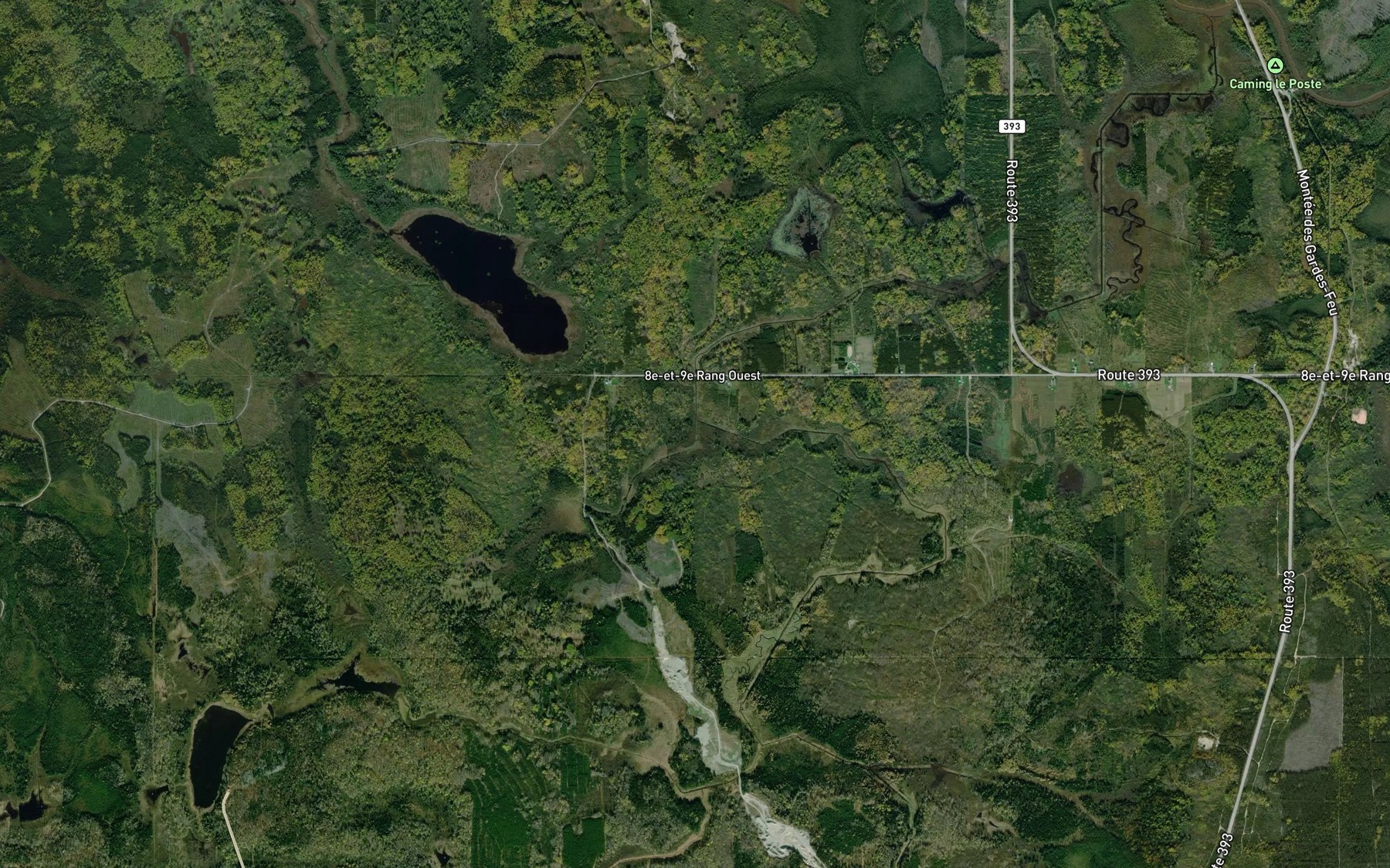 Satellite map of the Branche Larouche