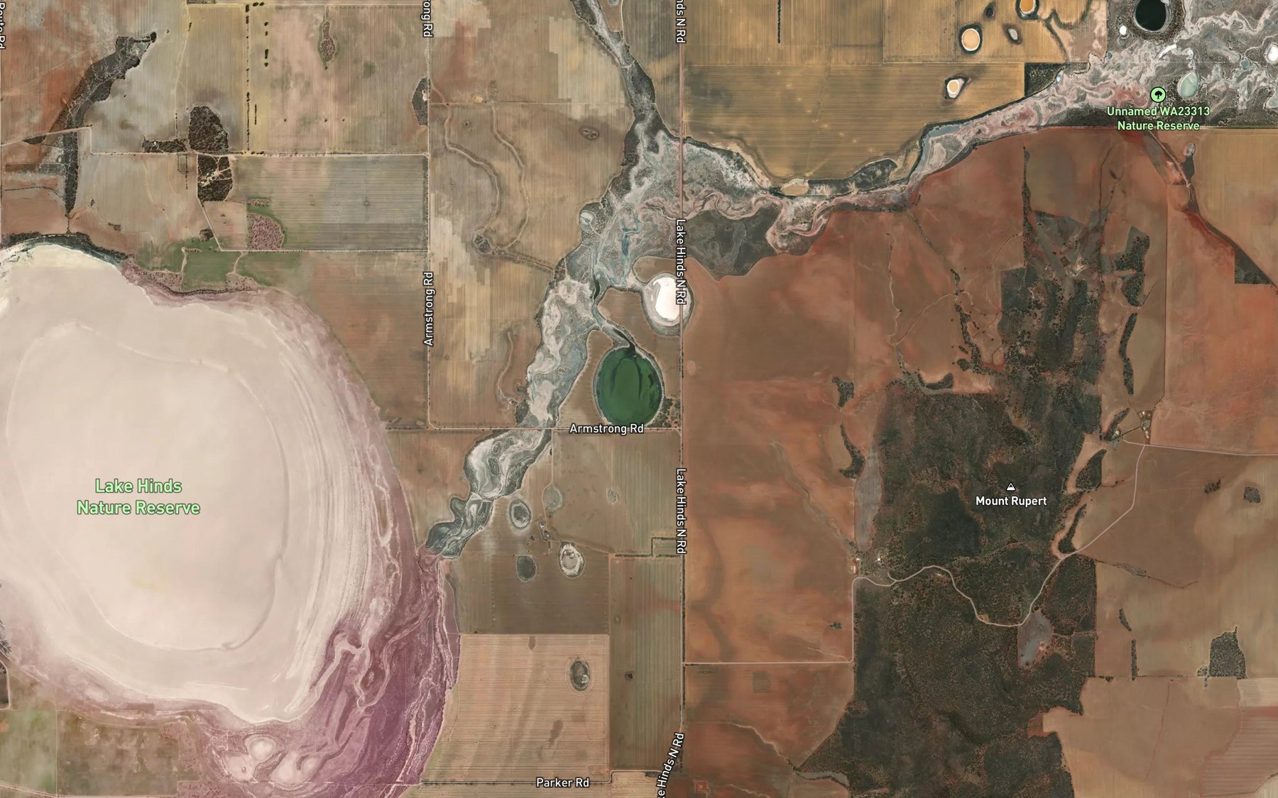 Satellite map of the Lake Eleanor