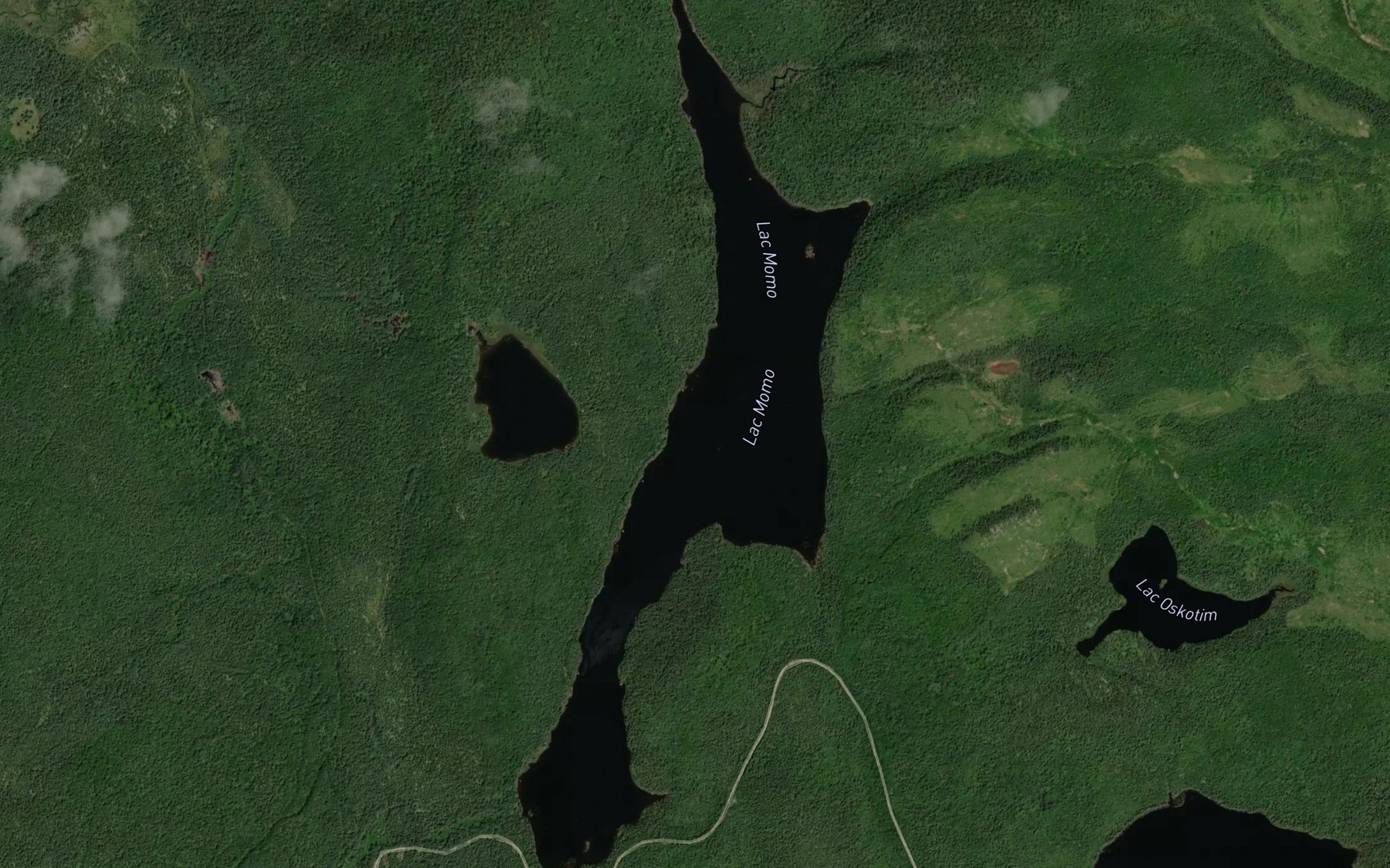 Satellite map of the Lac Momo
