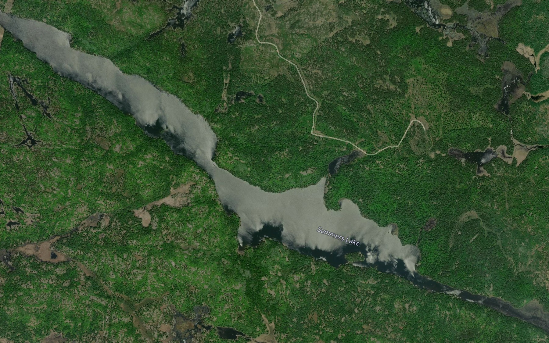 Satellite map of the Turtle Lake