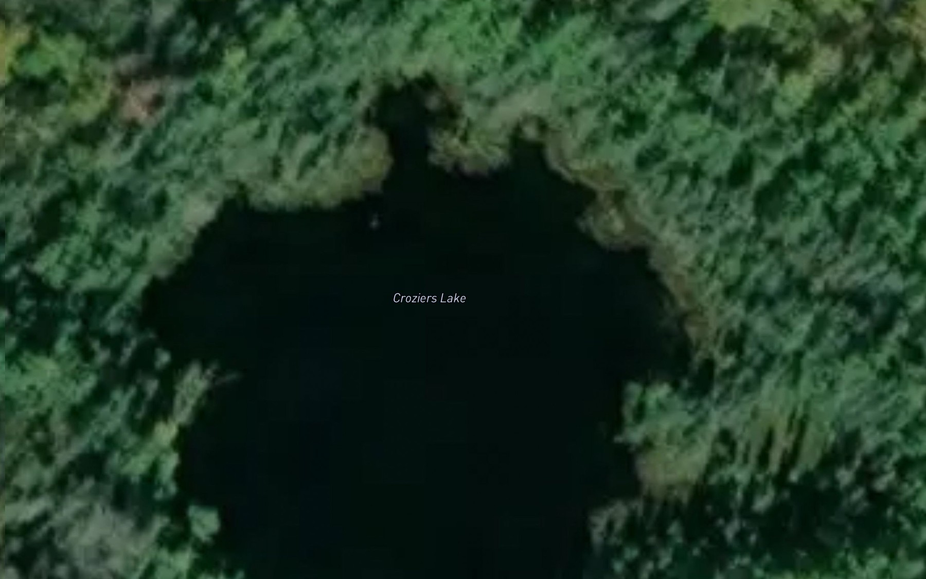 Satellite map of the Croziers Lake