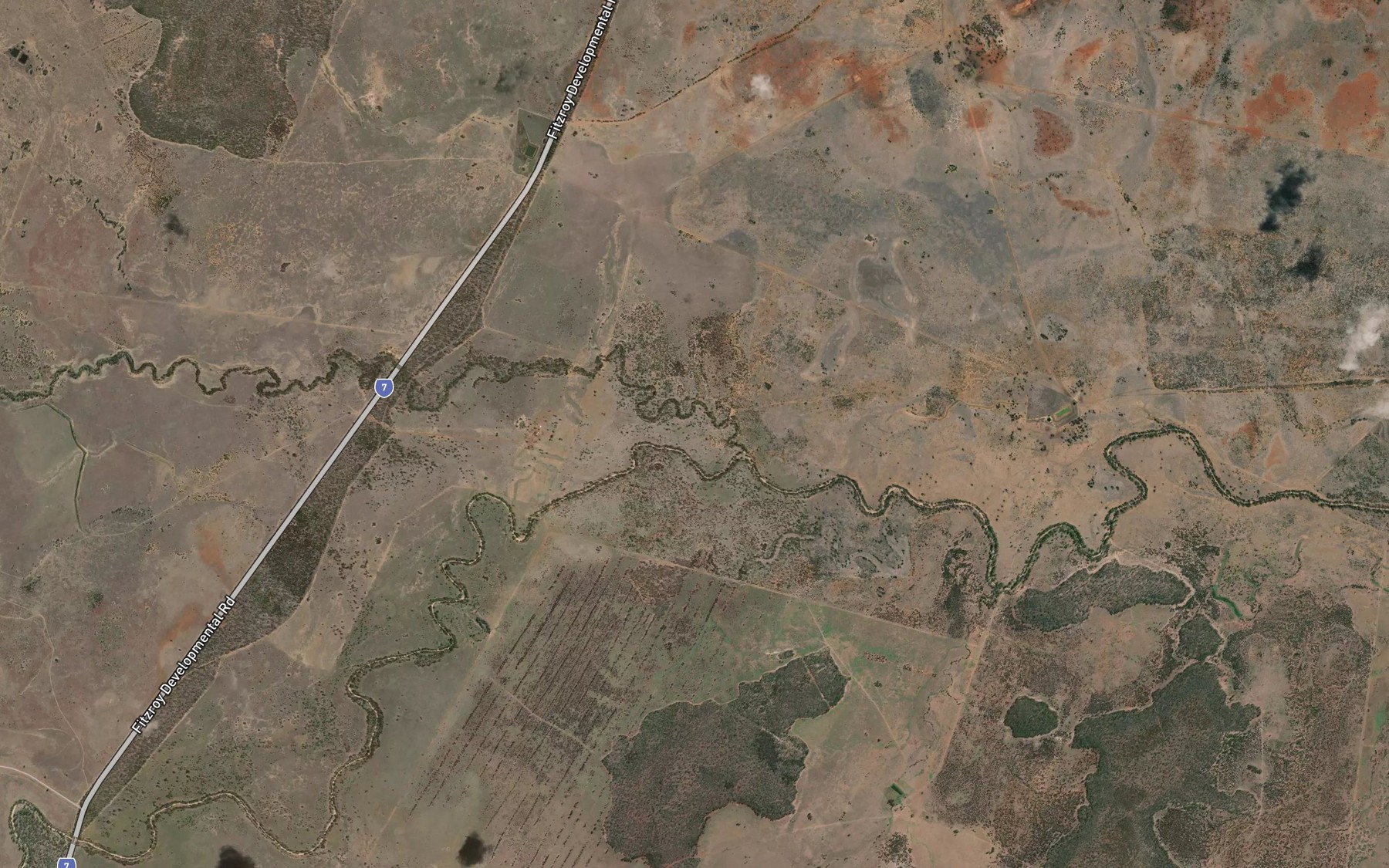 Satellite map of the Repulse Creek