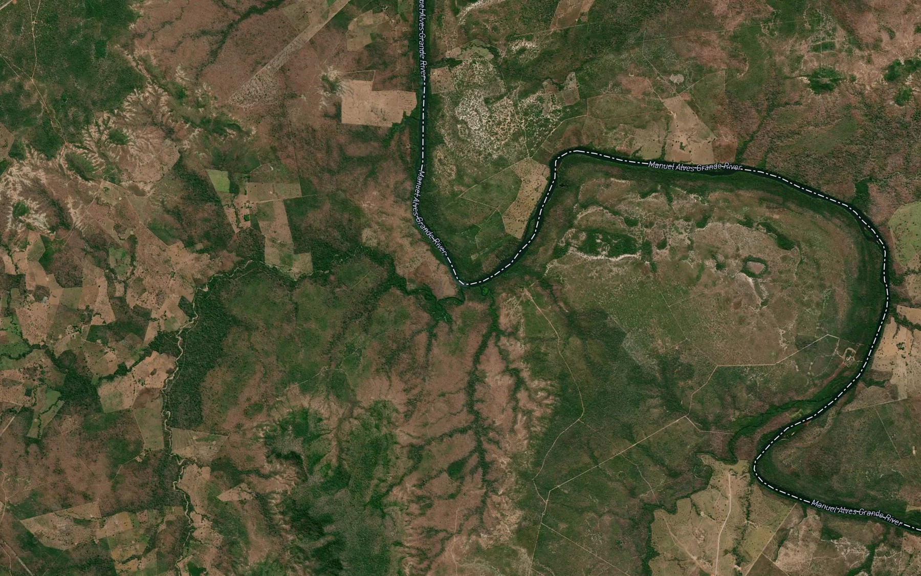Satellite map of the Ribeirao Arraia