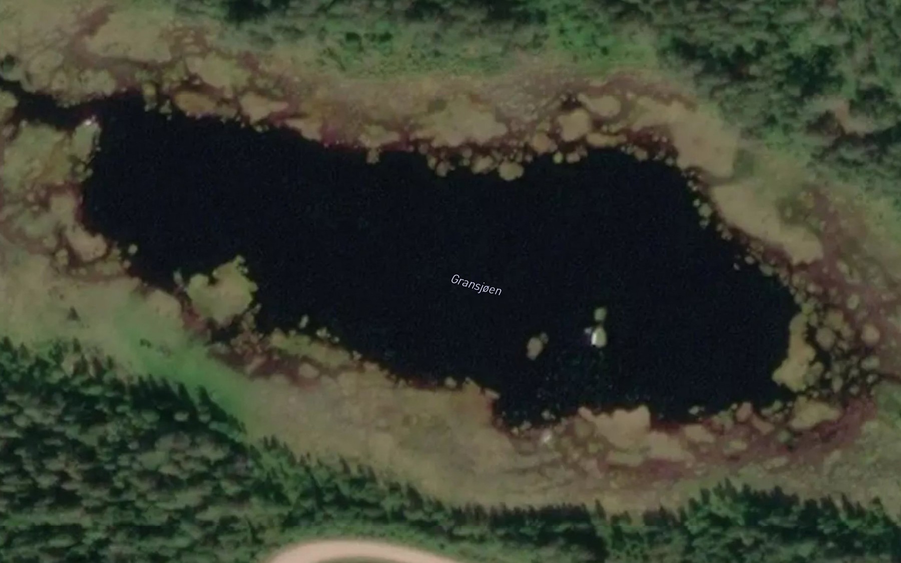 Satellite map of the Gransjoen