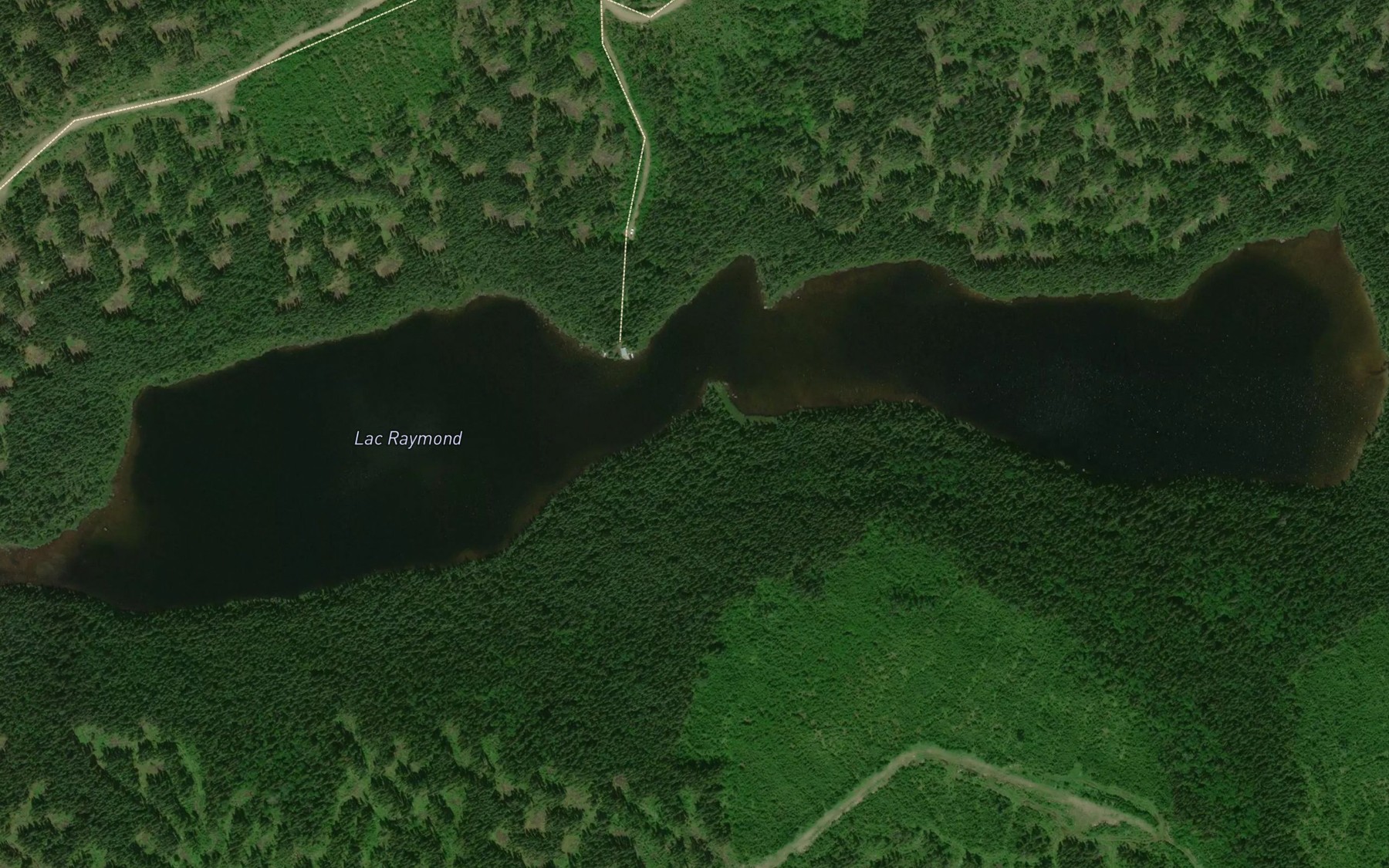 Satellite map of the Lac Raymond