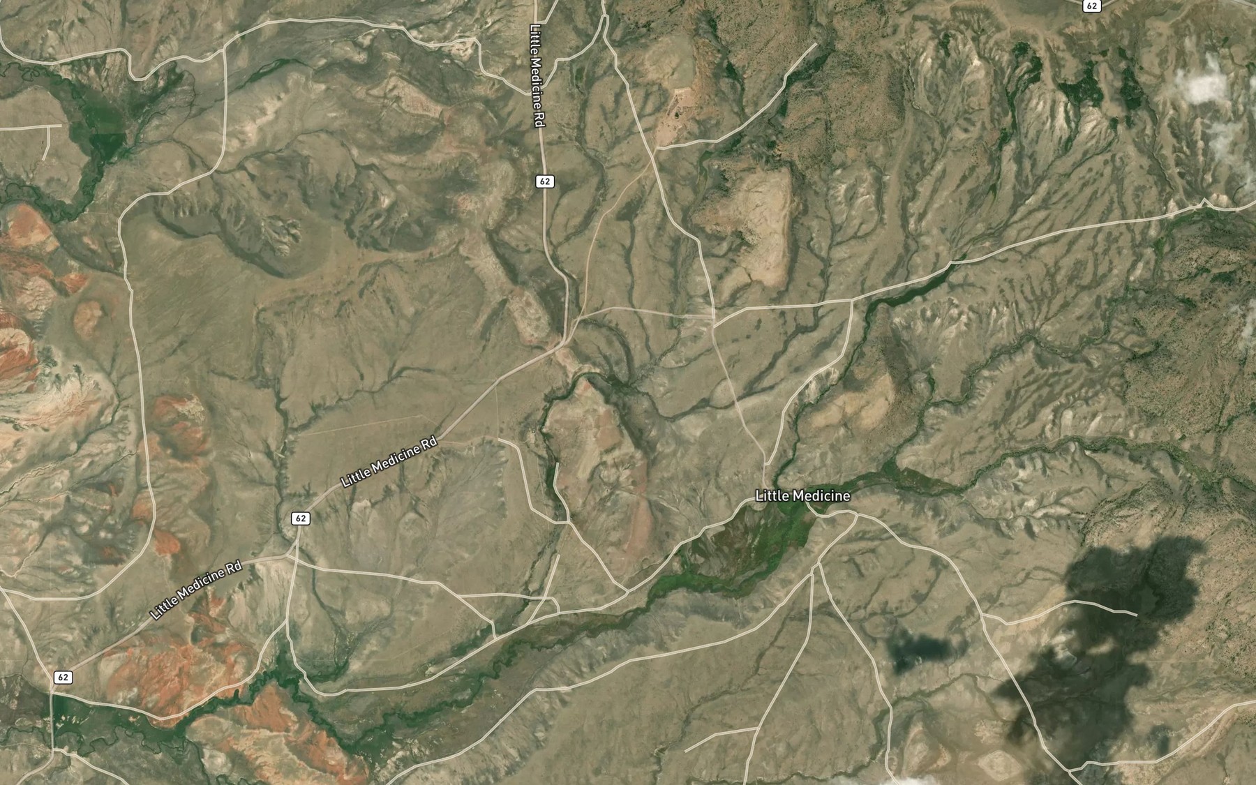 Satellite map of the Cruikshank Creek