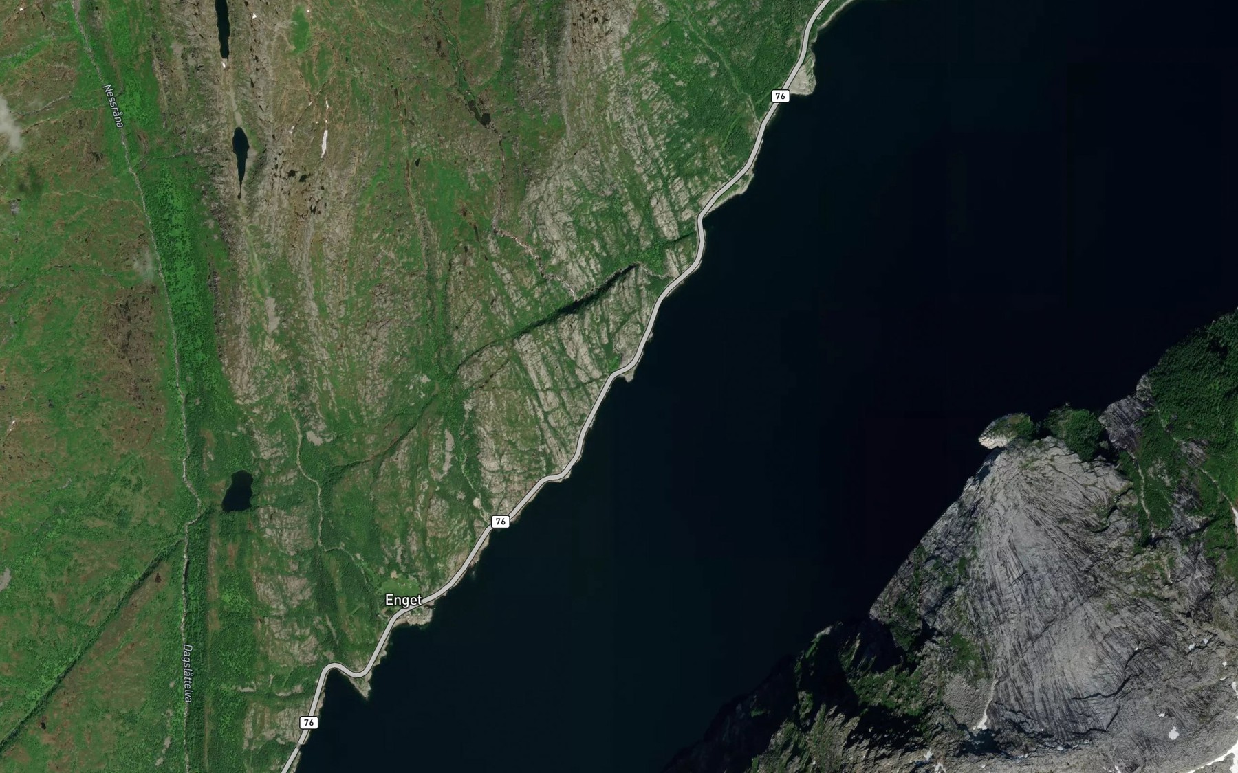 Satellite map of the Djupvika