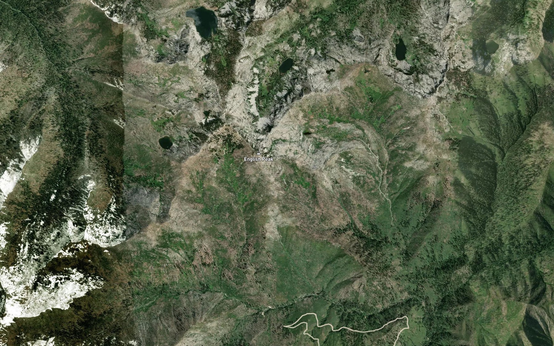 Satellite map of the Dry Lake