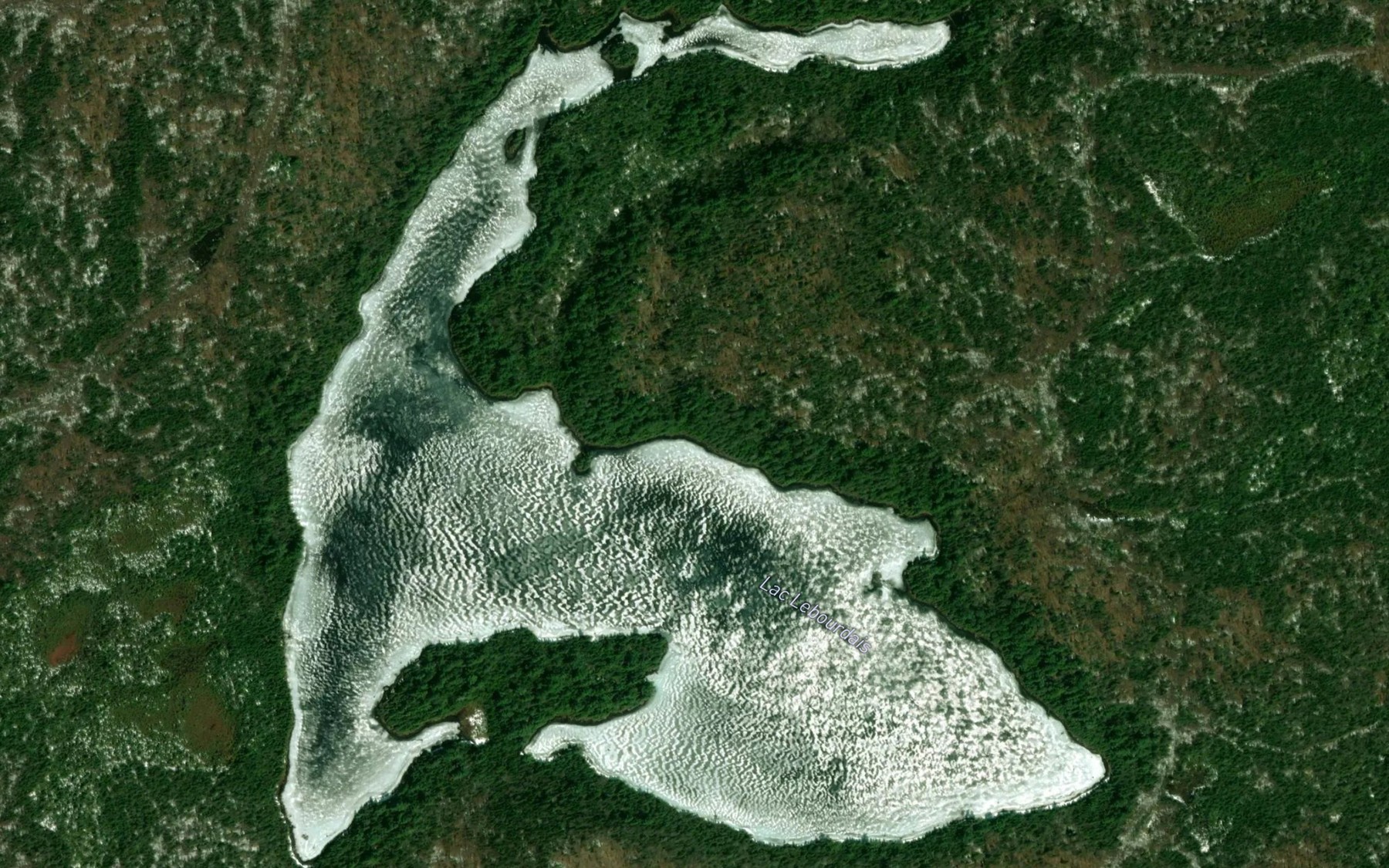 Satellite map of the Lac Lebourdais