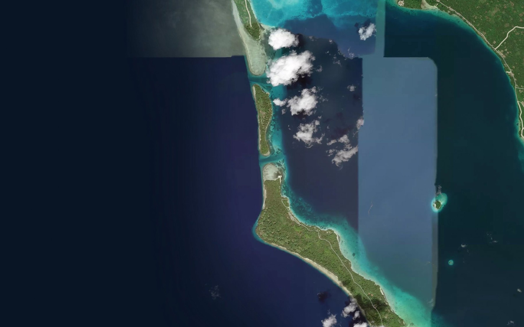 Satellite map of the South Channel