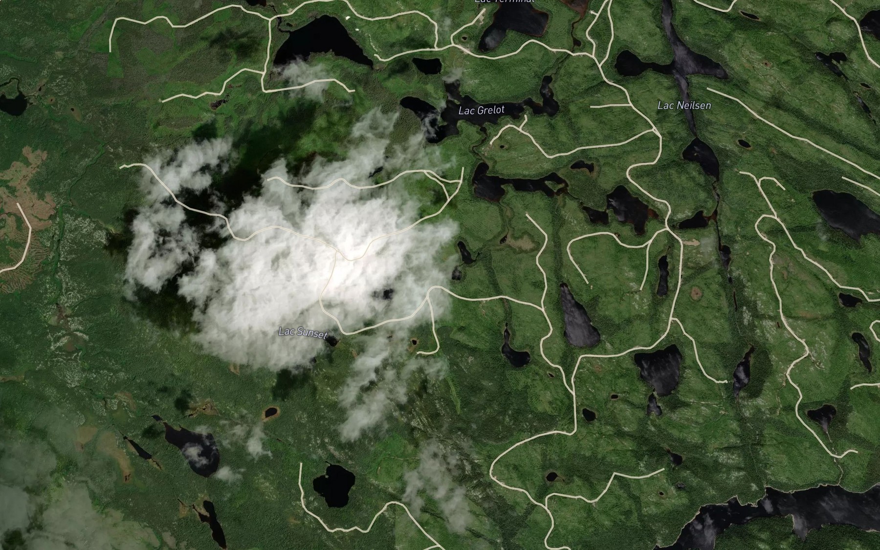 Satellite map of the Lac du Portage