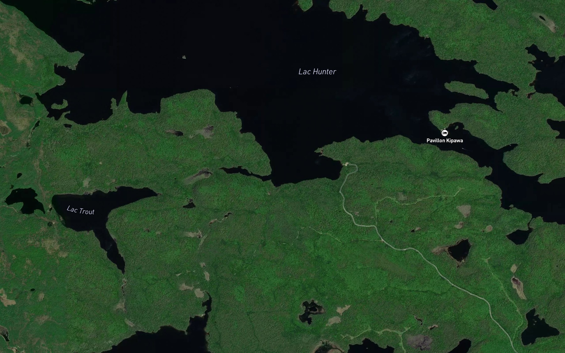 Satellite map of the Baie Trout