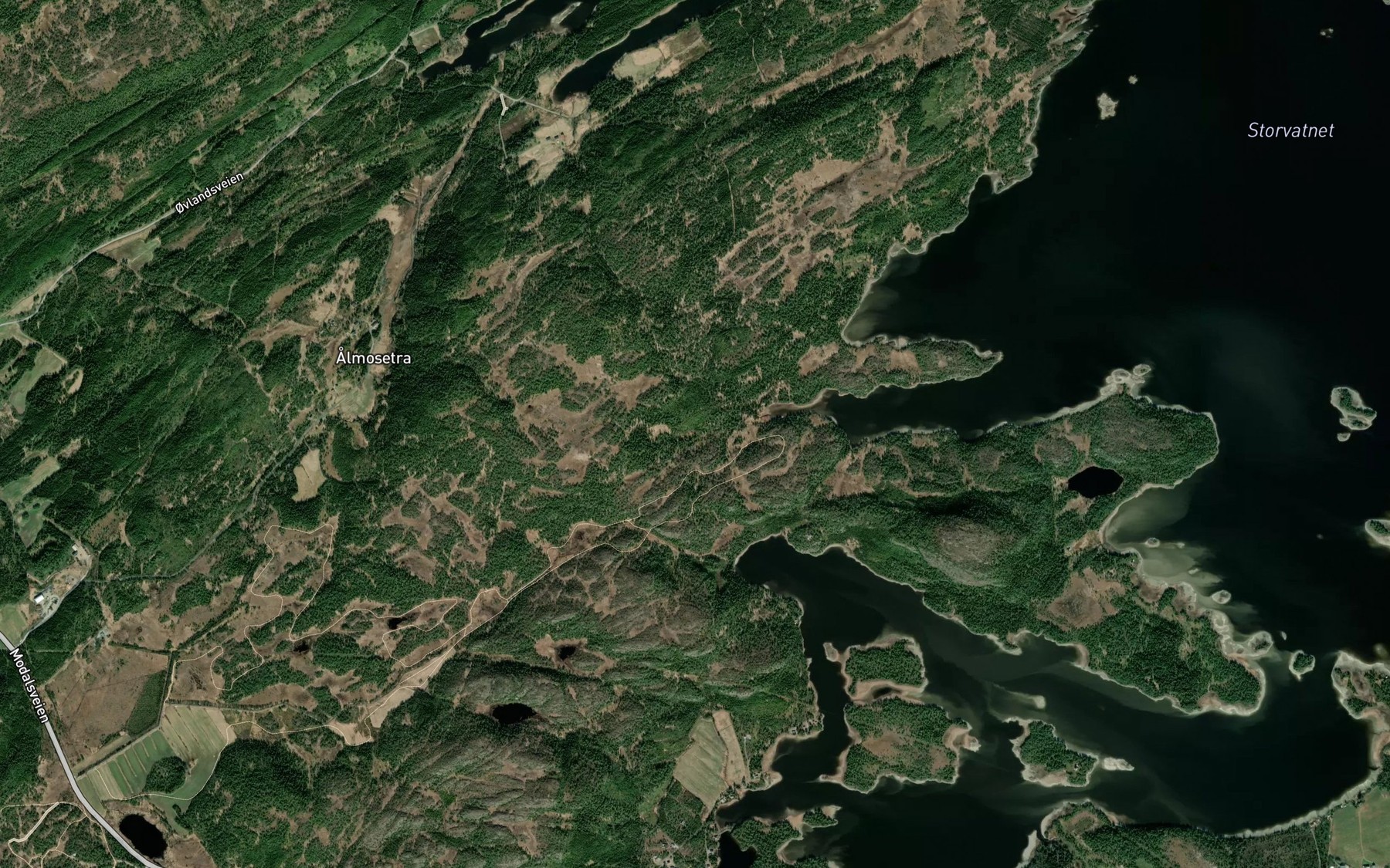 Satellite map of the Skalbotnbekken