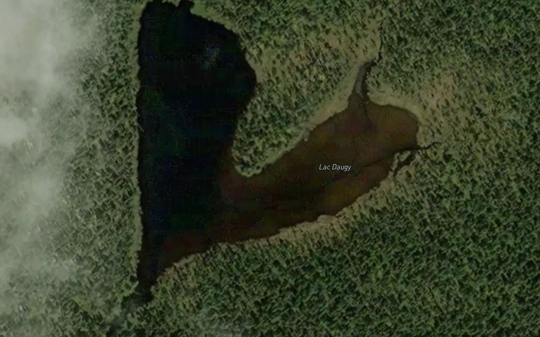 Satellite map of the Lac Daugy