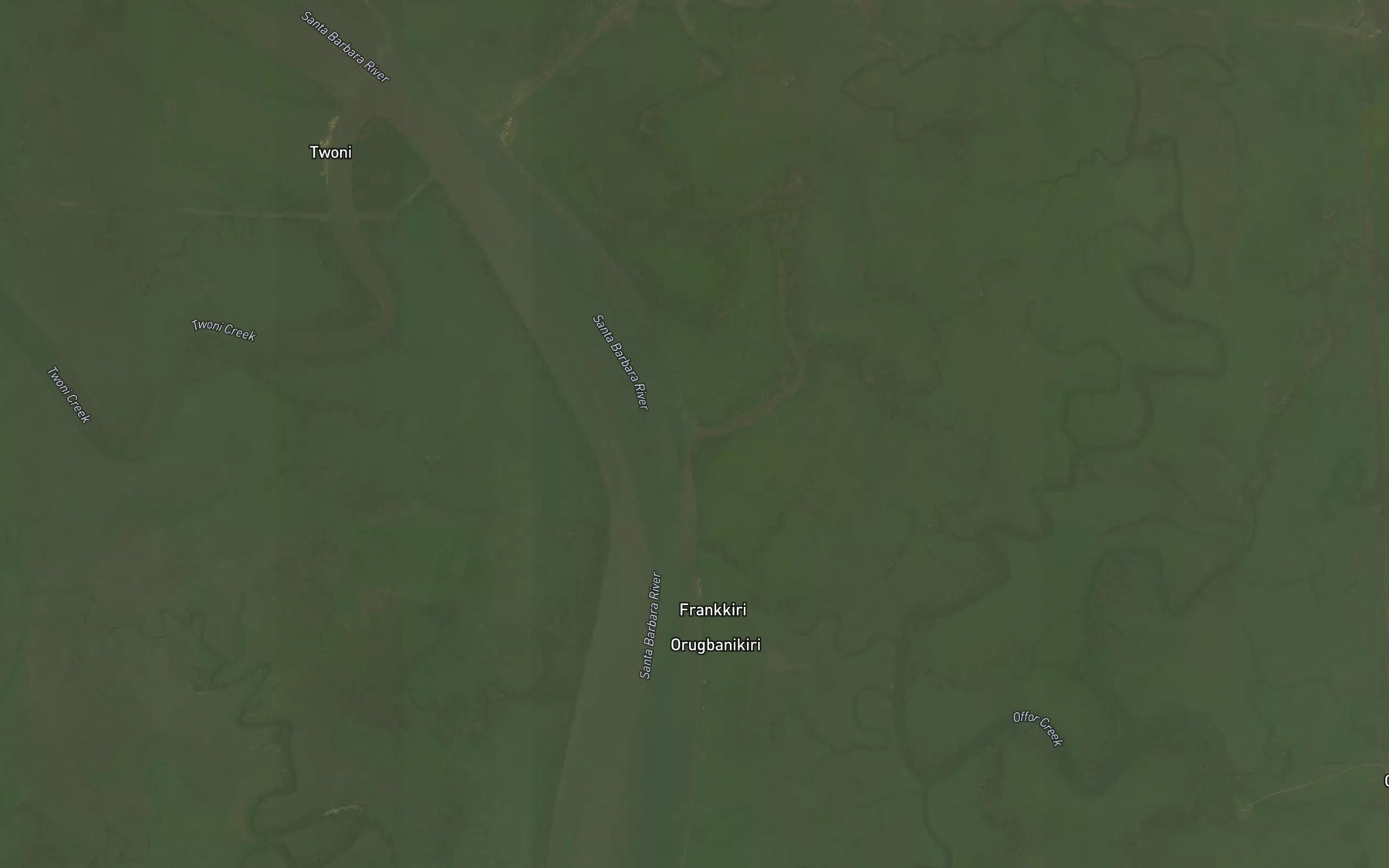 Satellite map of the Barapakama Creek