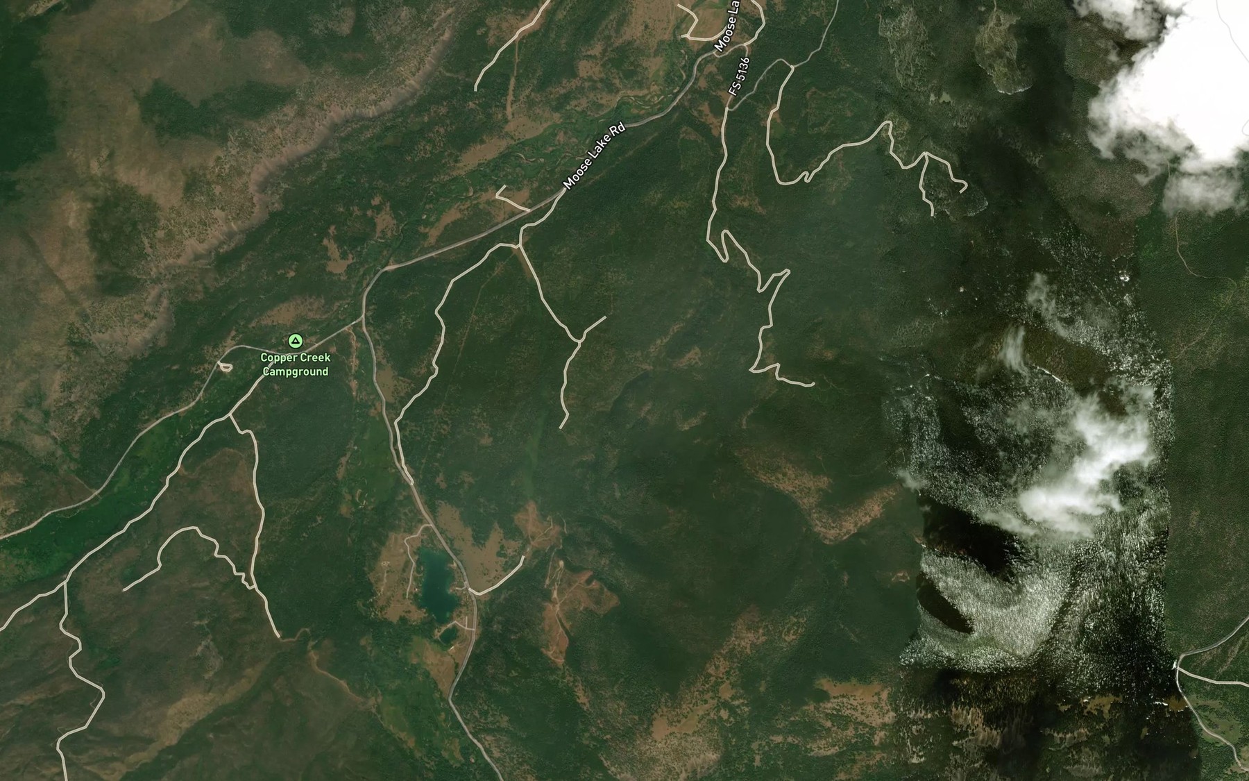 Satellite map of the Susie Lake