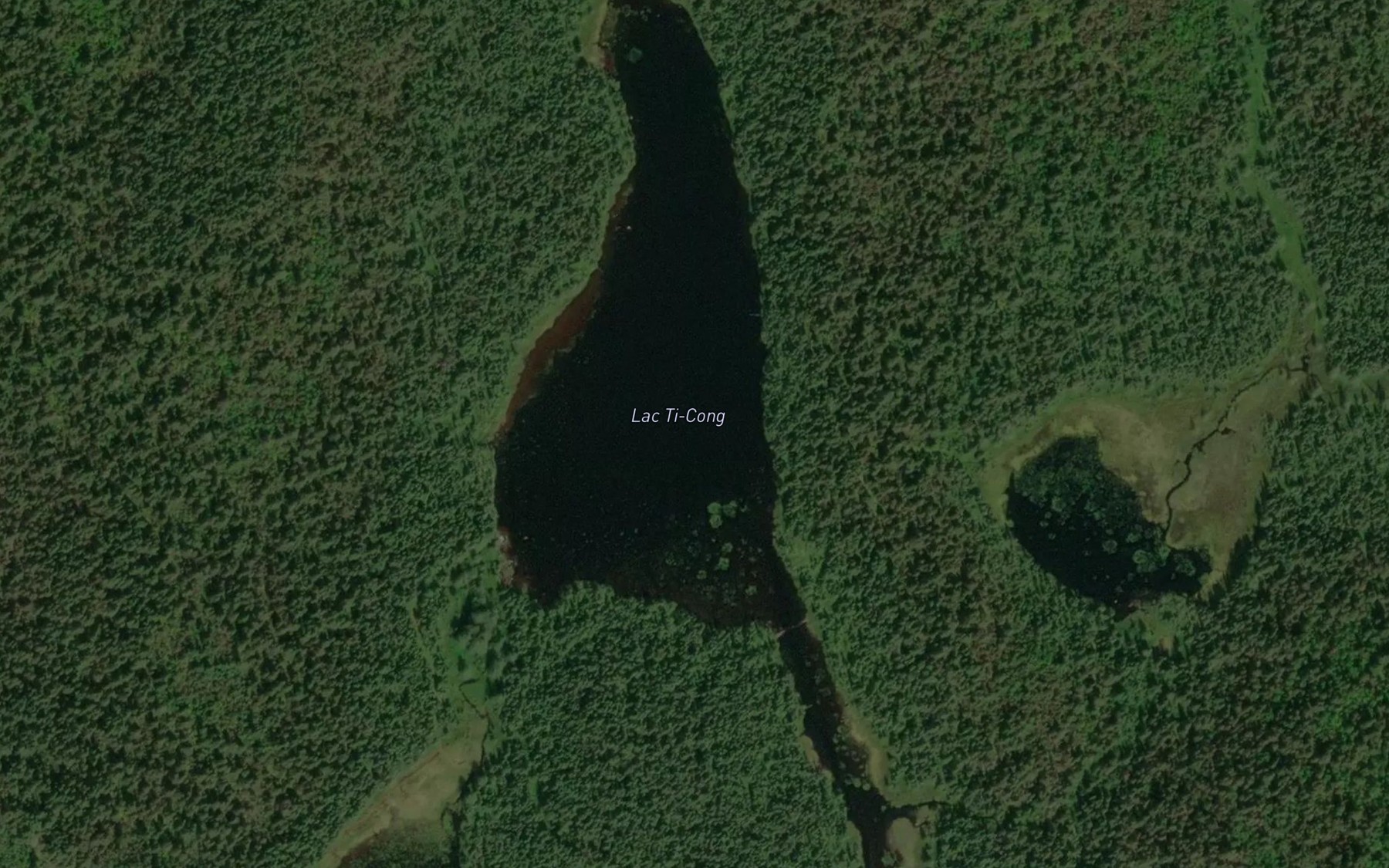 Satellite map of the Lac Ti-Cong