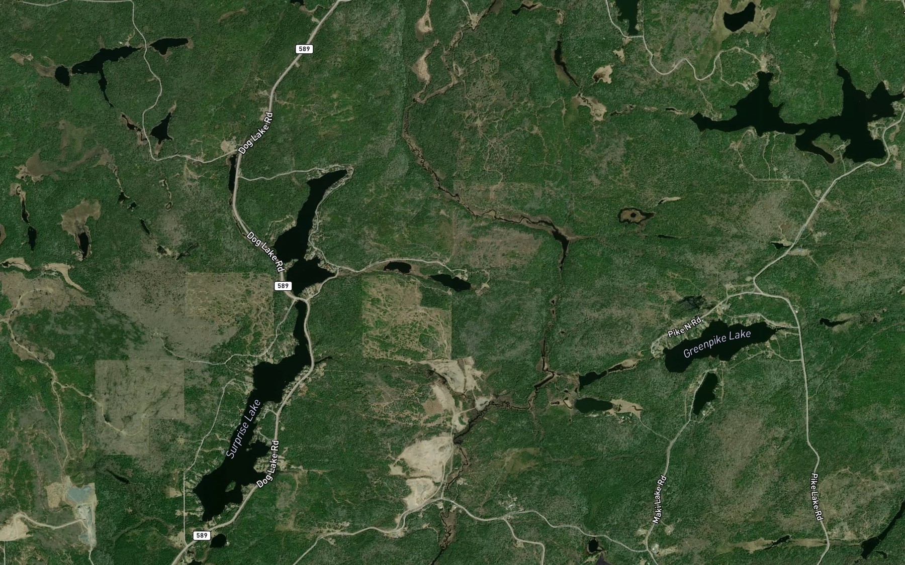 Satellite map of the Lake Koivukoski