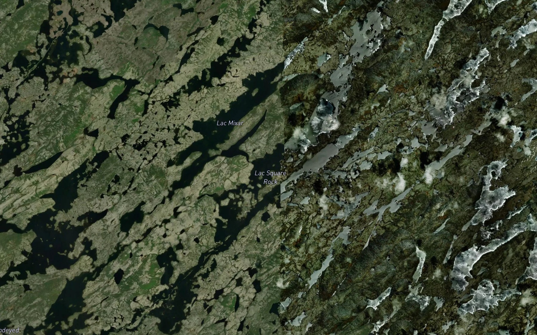 Satellite map of the Lac Square Rock