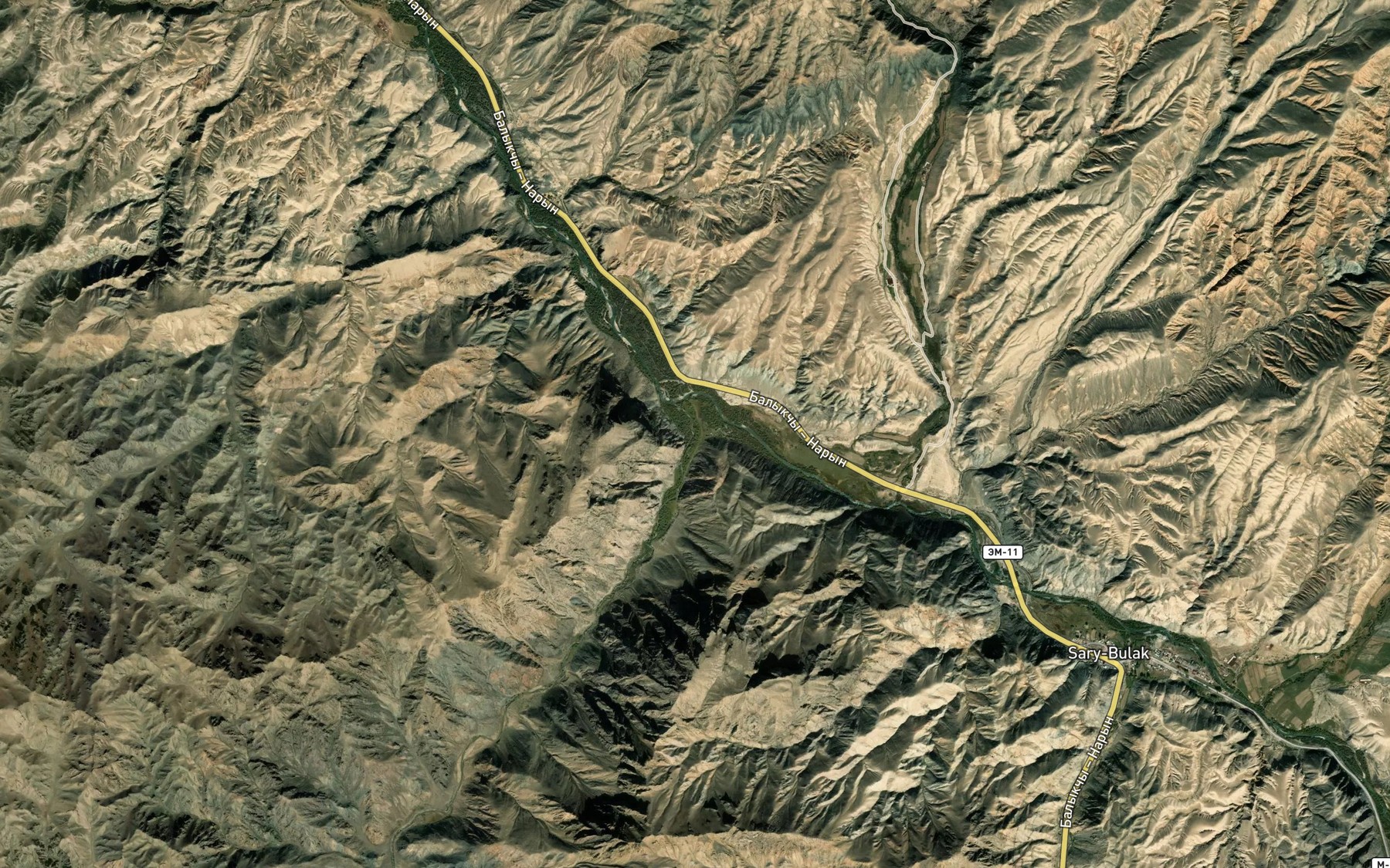 Satellite map of the Tyulek
