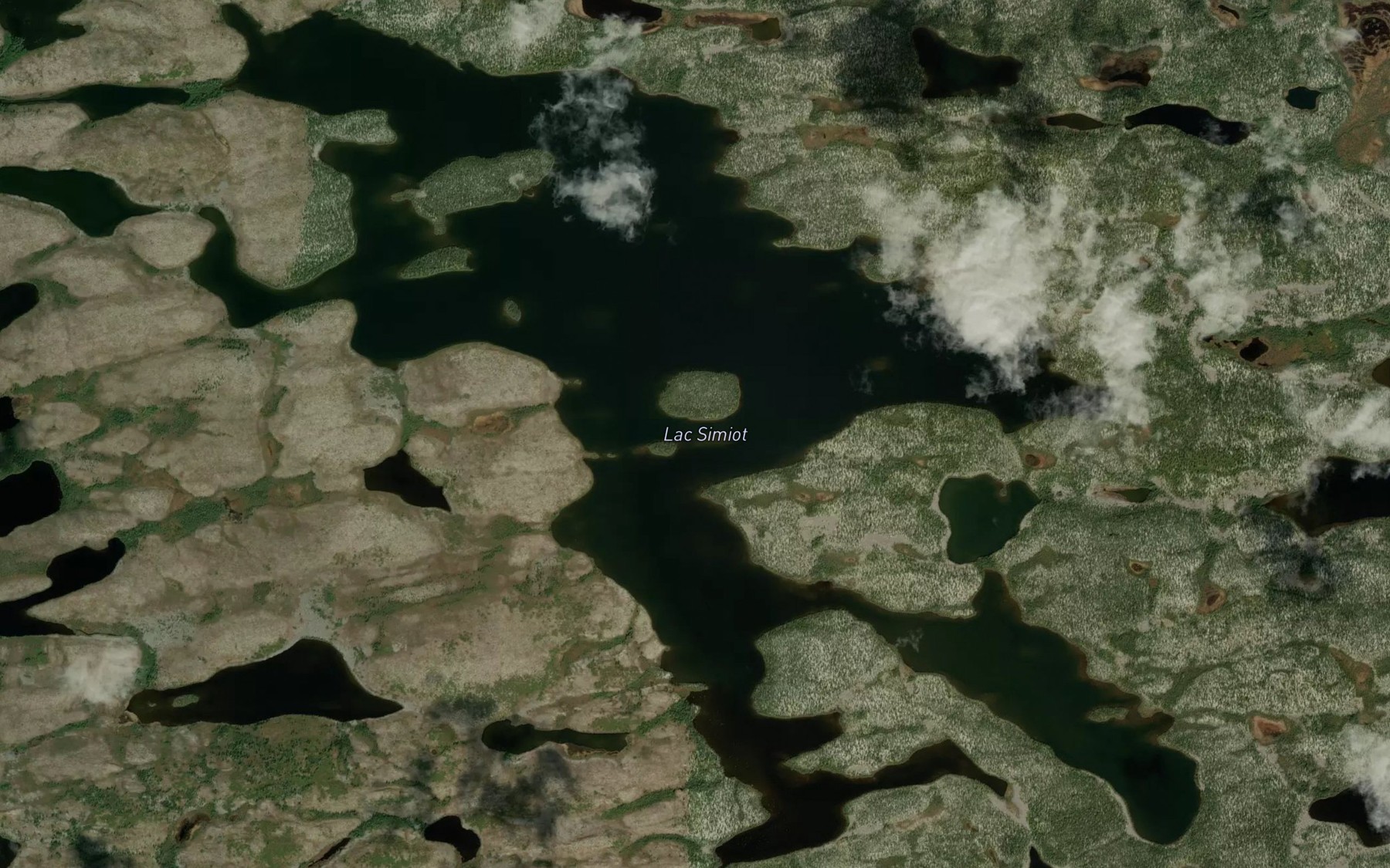 Satellite map of the Lac Simiot