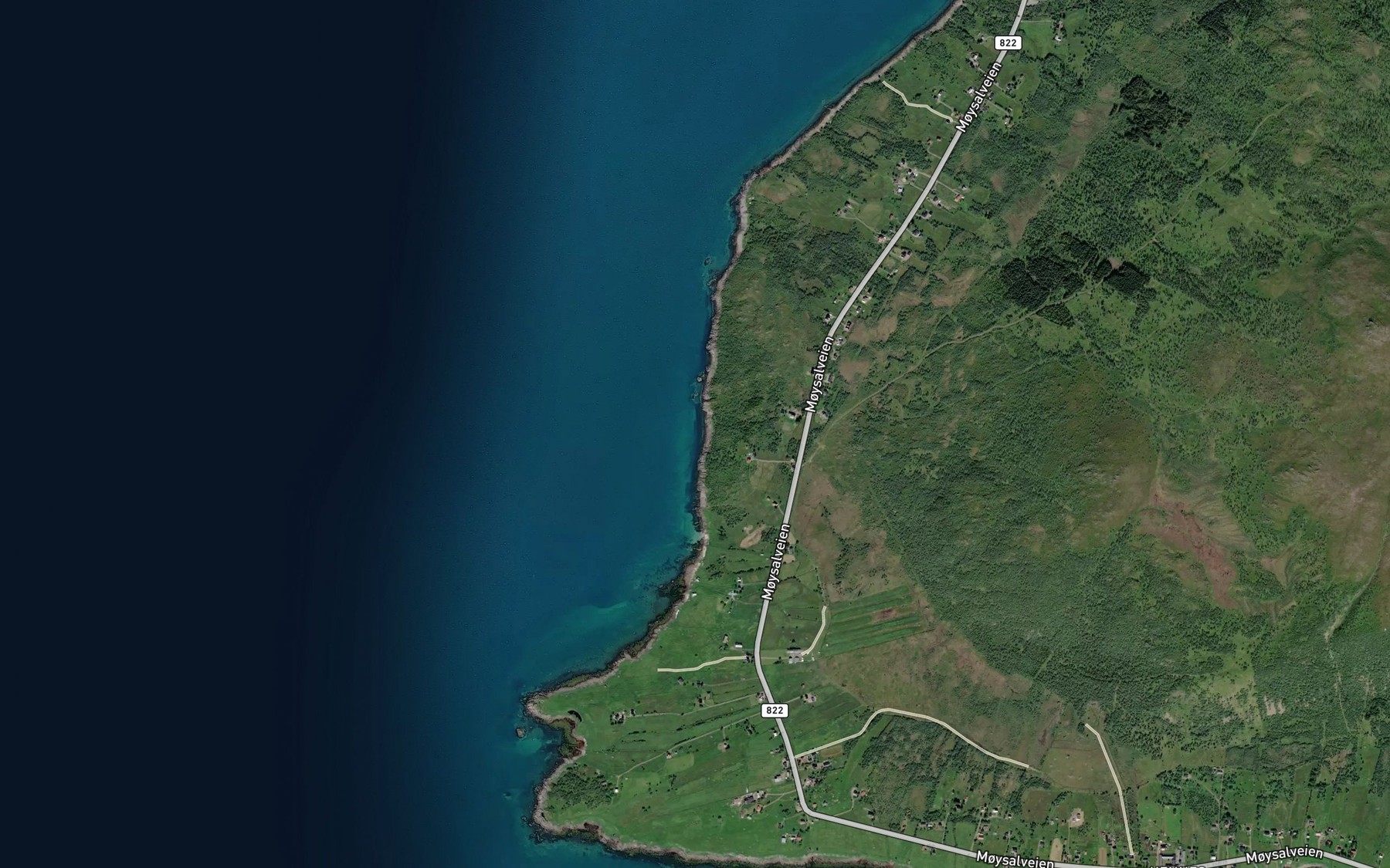 Satellite map of the Kjempvika
