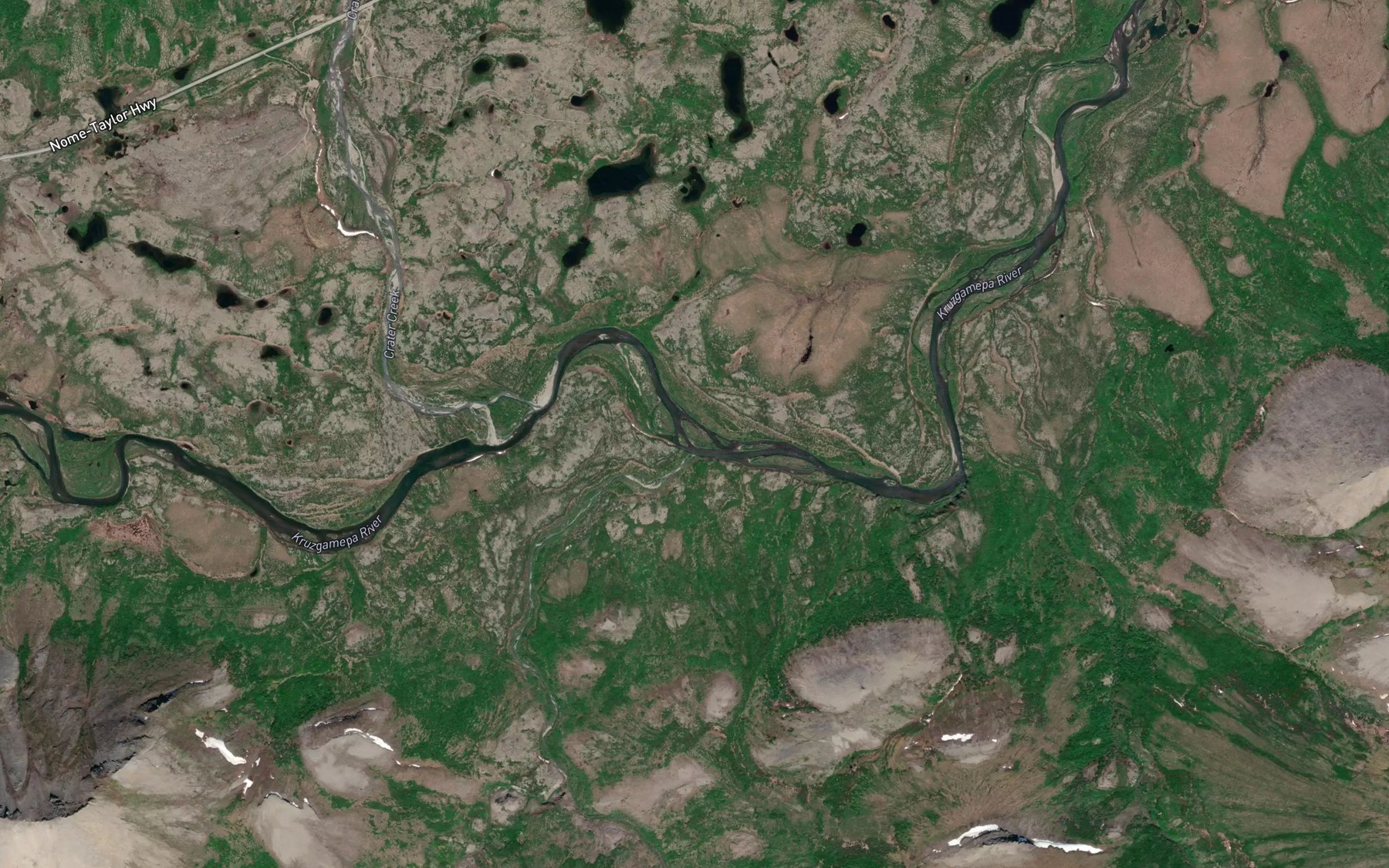 Satellite map of the Slate Creek