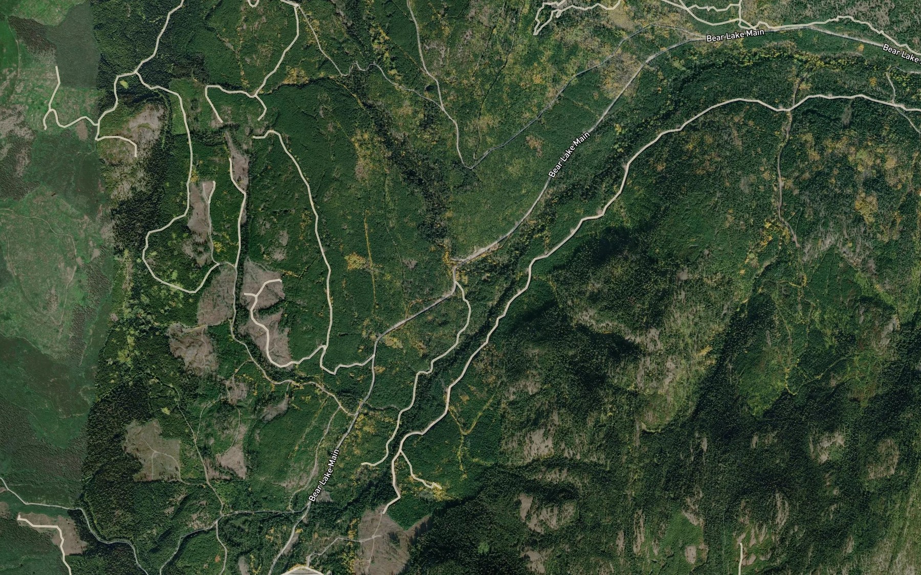 Satellite map of the North Lambly Creek