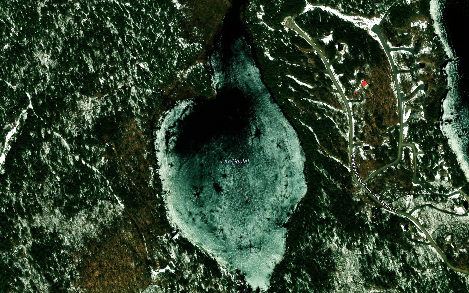 Satellite map of the Lac Goulet