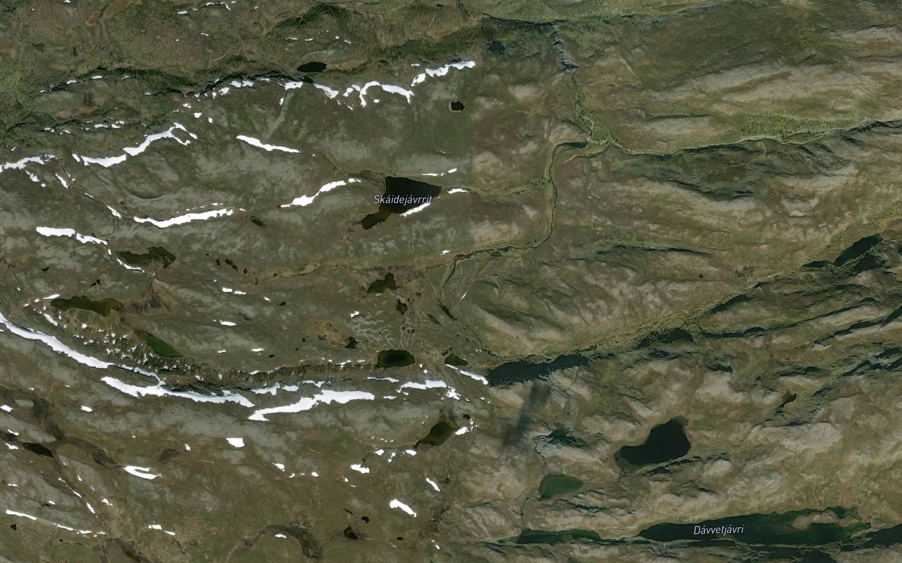 Satellite map of the Davvetjakka