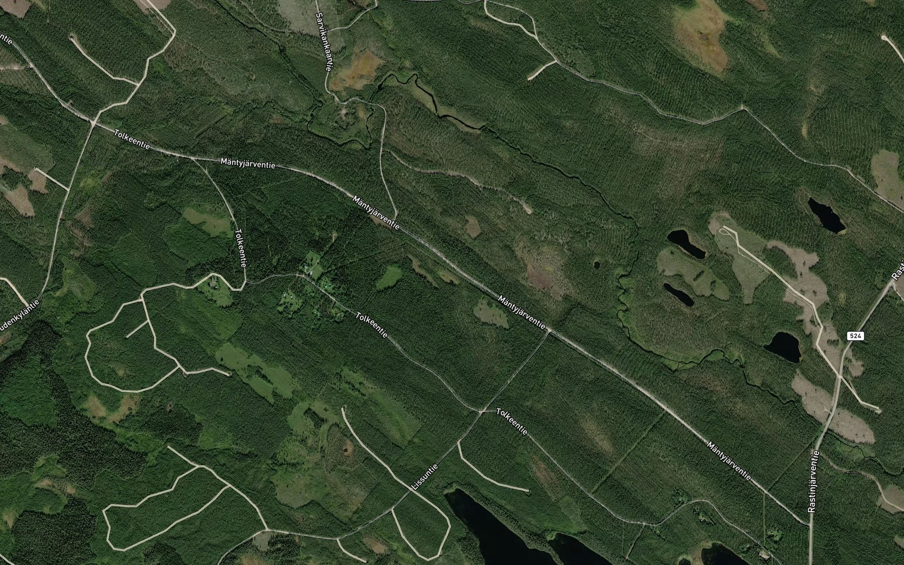Satellite map of the Mustalampi