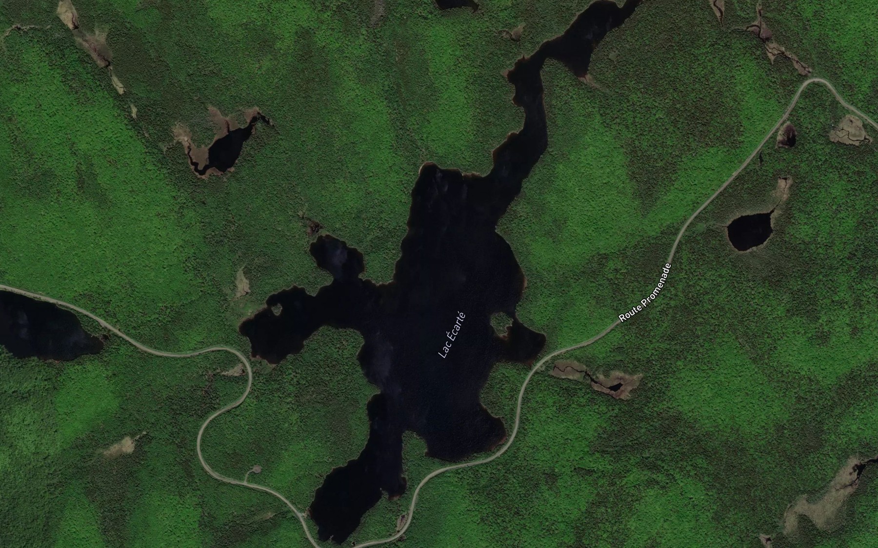 Satellite map of the Lac Ecarte