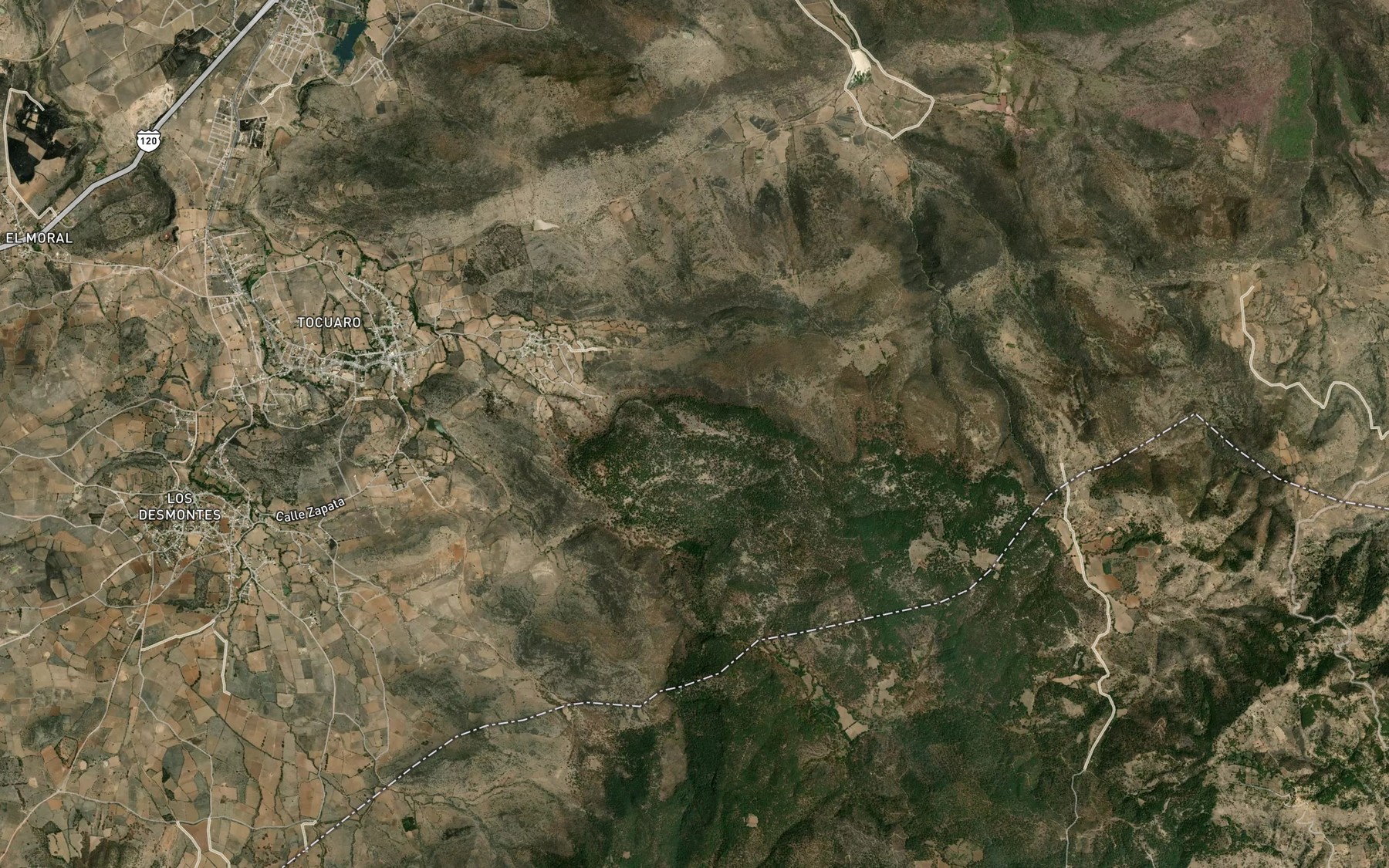 Satellite map of the Los Trejo
