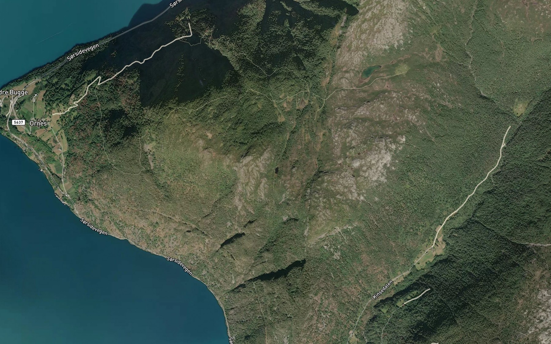 Satellite map of the Kjoadalstjorni