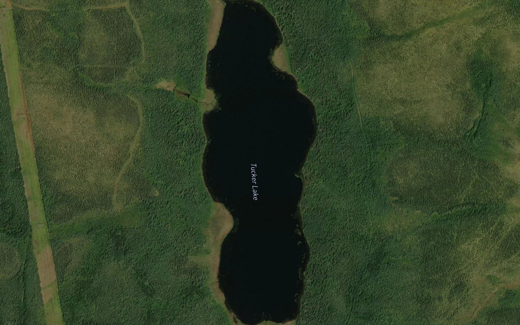 Satellite map of the Tucker Lake