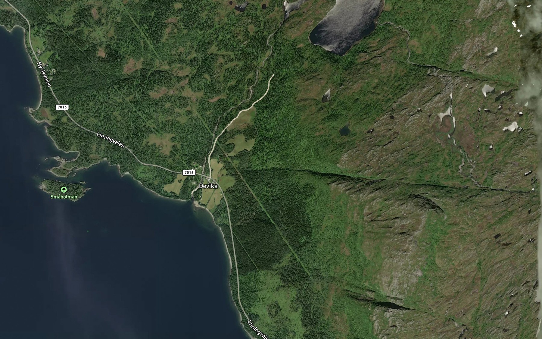 Satellite map of the Reinvassbekken