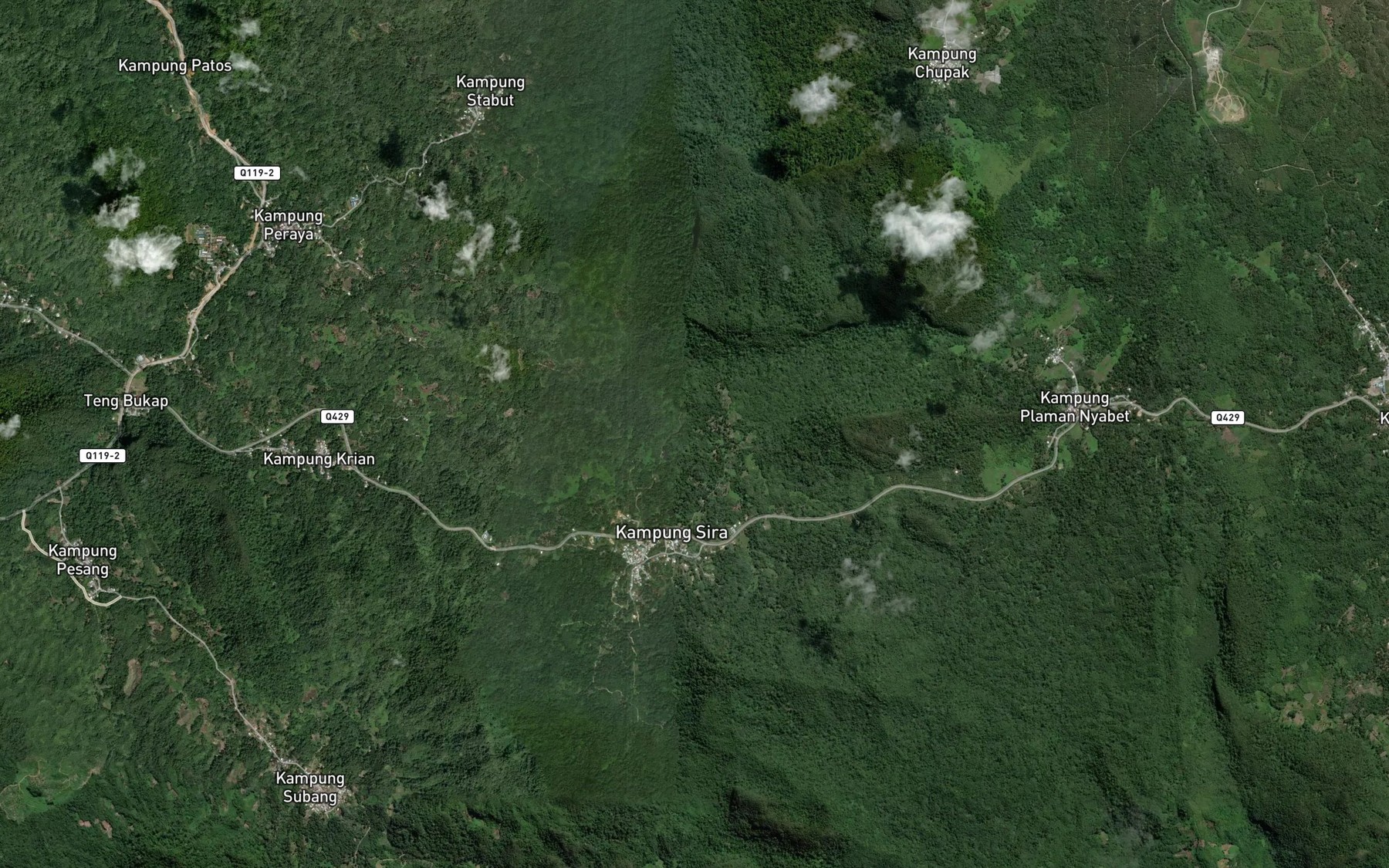 Satellite map of the Sungai Kakat