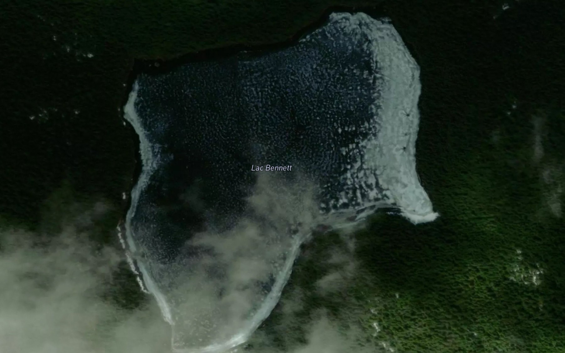 Satellite map of the Lac Bennett