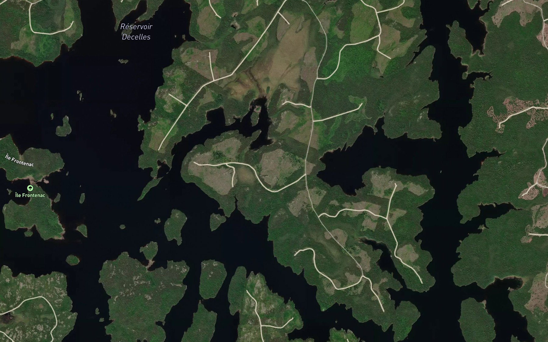 Satellite map of the Reservoir Decelles